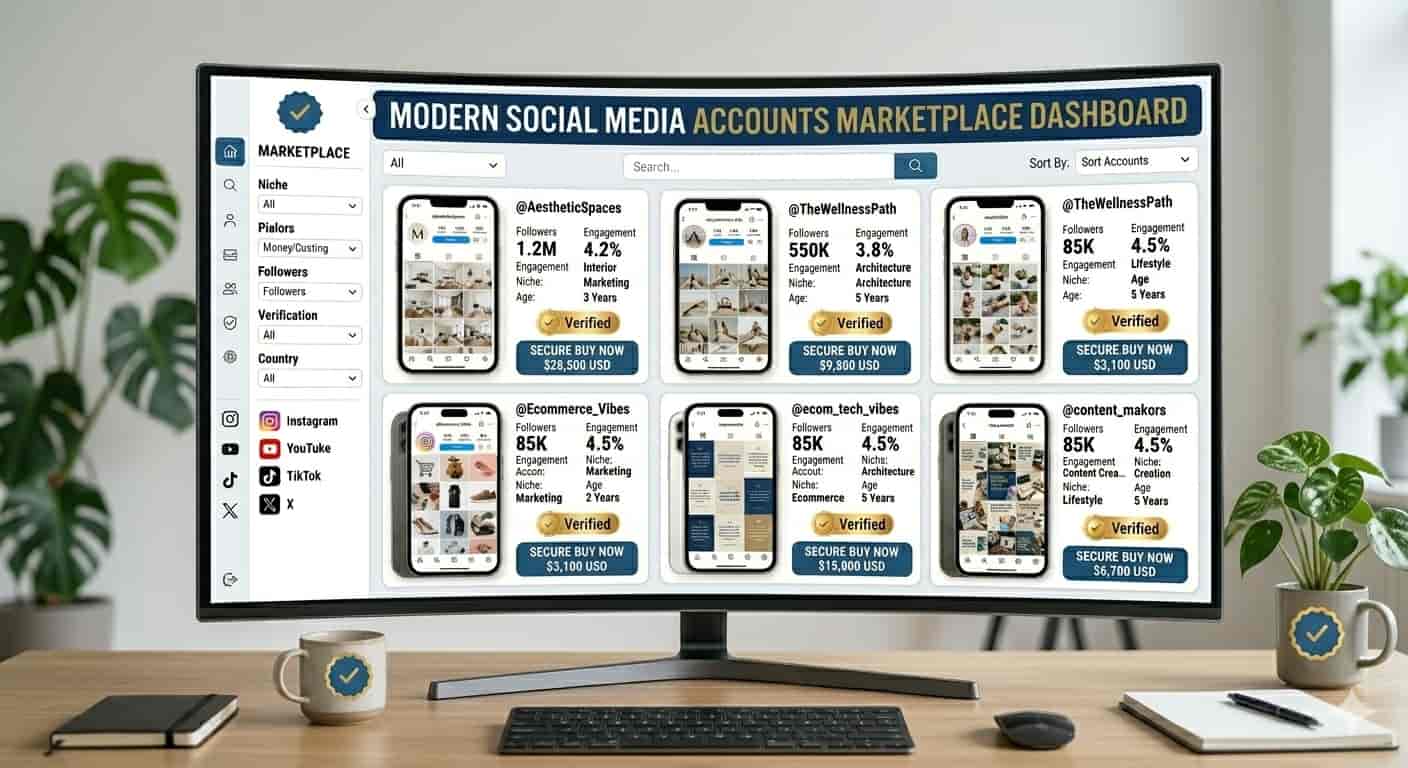 Modern social media marketing and branding dashboard