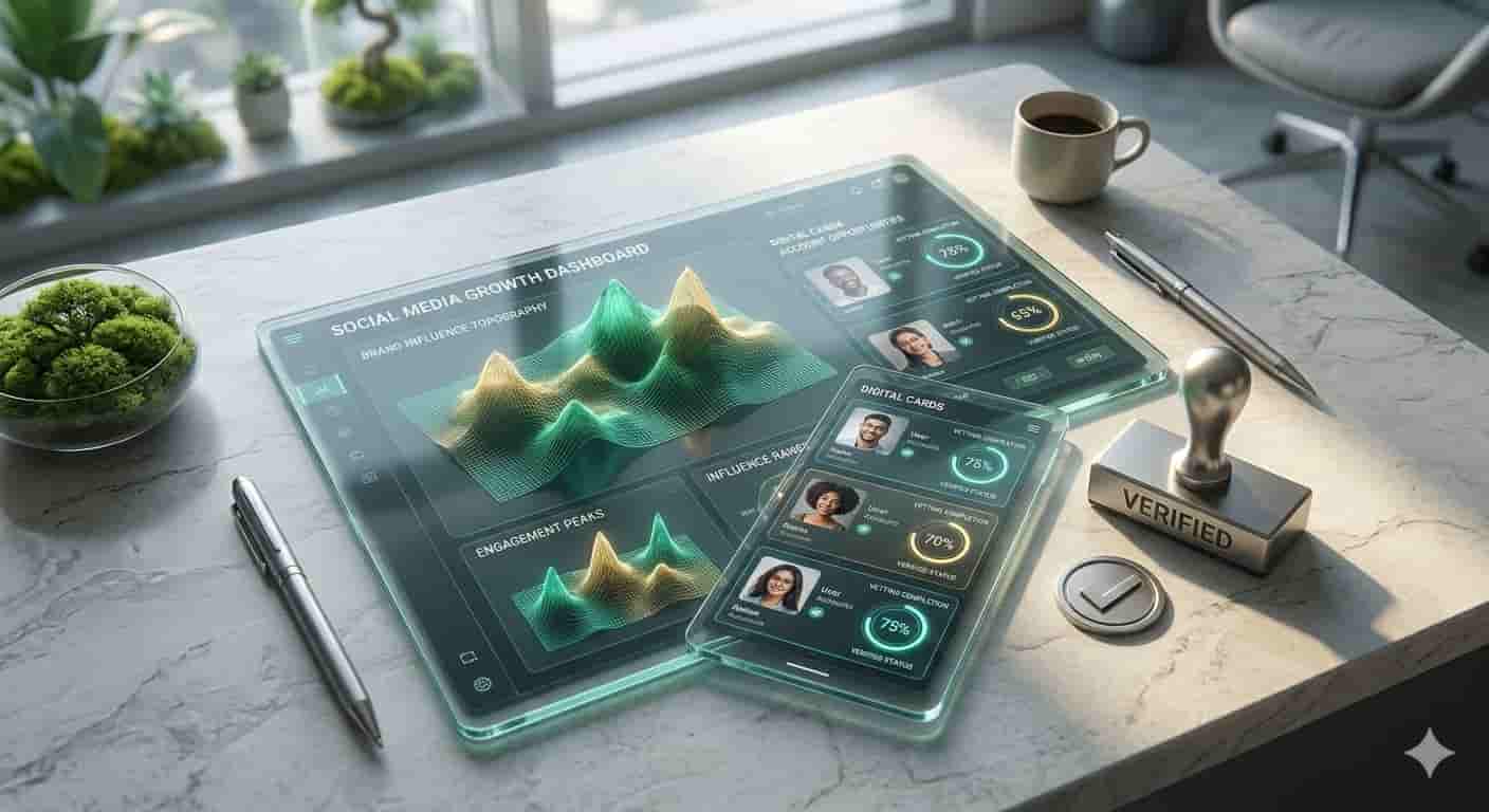 Social media marketing and business growth dashboard