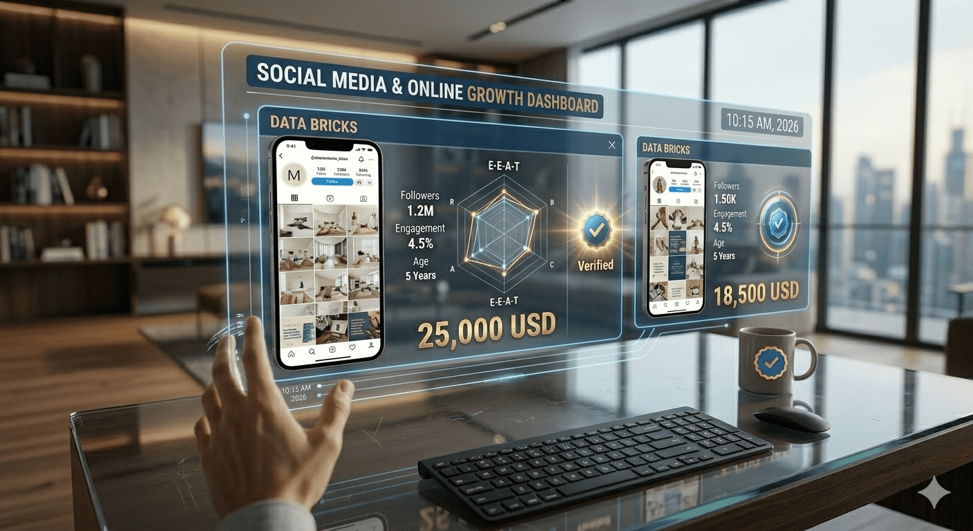 Social media marketing and online growth dashboard